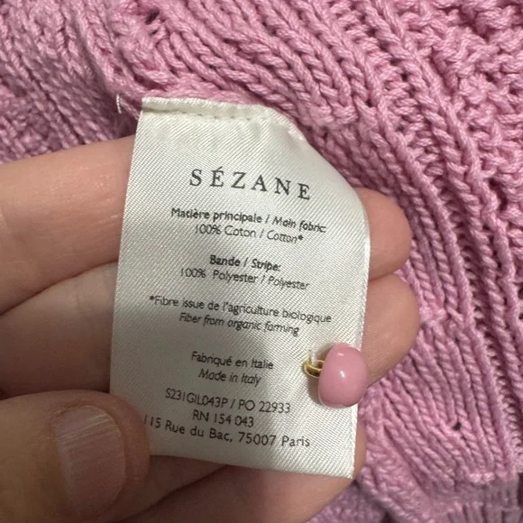 NWT Sézane Beryl cardigan in pastel pink - Picture 7 of 9